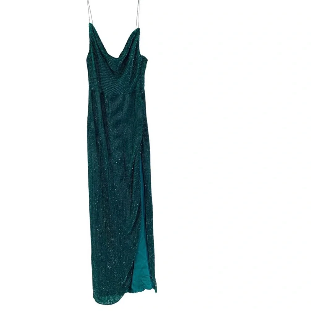 Retrofete Katya Sequin Formal Long Dress in Green S NWT - Picture 6 of 10